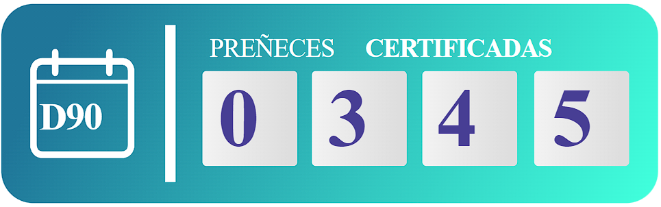 preñeces certificadas trescientos cuarenta y cinco